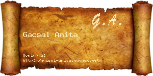 Gacsal Anita névjegykártya